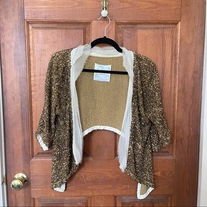 MOVING SALE! Carol Hannah Gold Sequin Crop Jacket